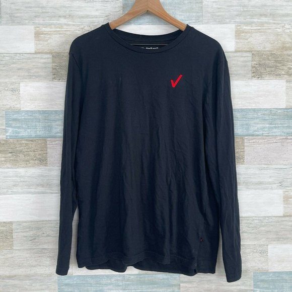 Verizon Wireless Present Logo Employee Uniform T Shirt Black Work Tee Mens Large - Picture 2 of 7